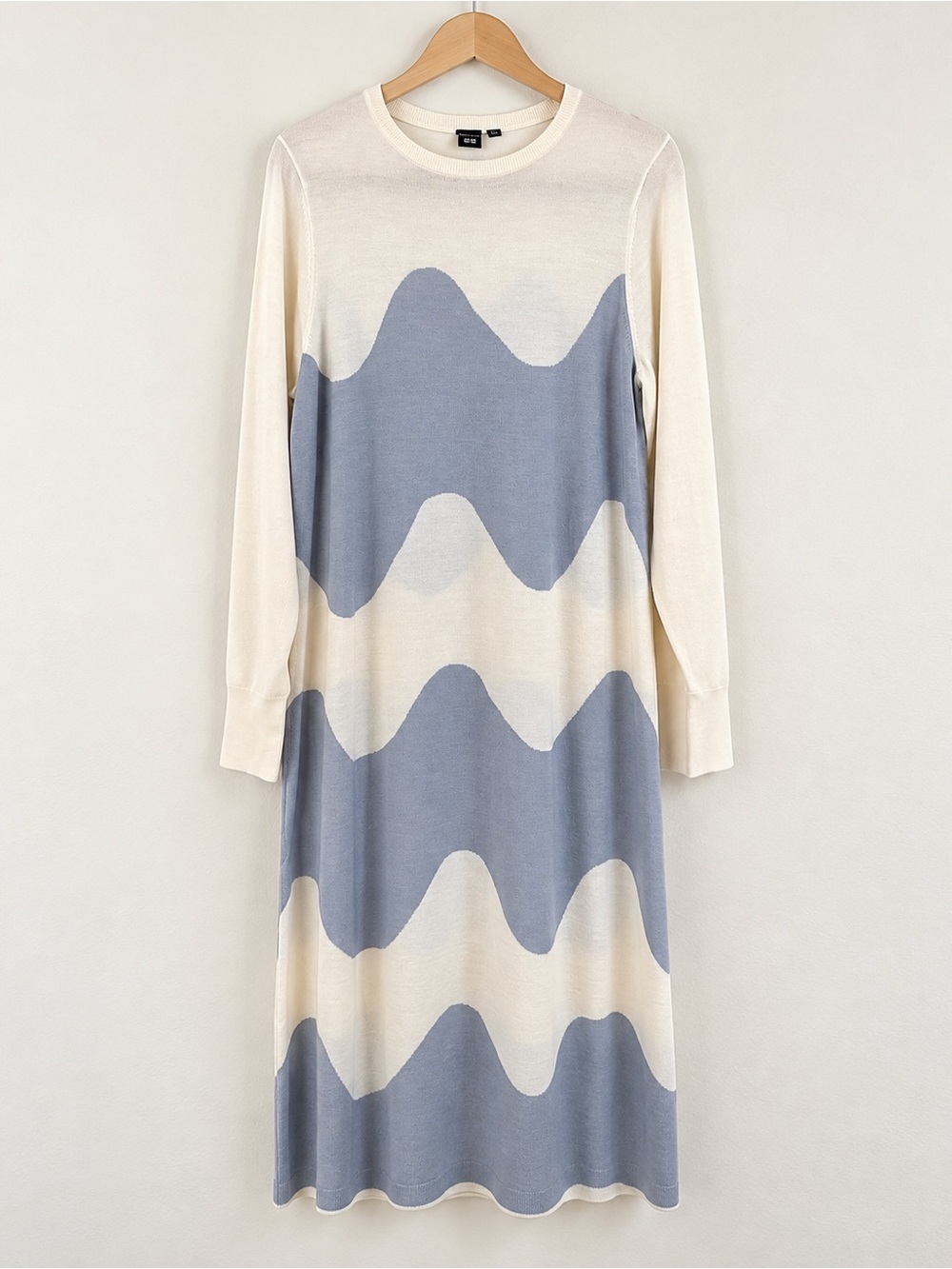 Marimekko x Uniqlo Wool Blend Wave Print Midi Dress Size M